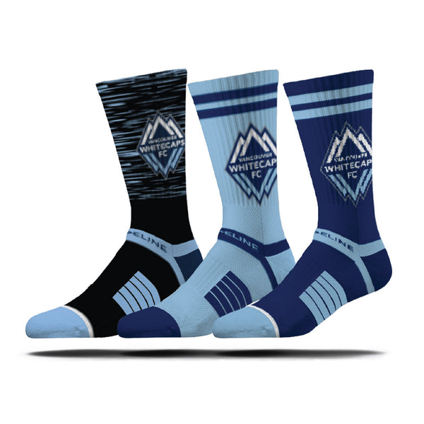 strideline Vancouver Whitecaps FC | Premium Knit Crew | MLS 3 Pack