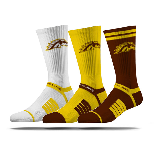 strideline Western Michigan University | Premium Knit Crew 3 Pack | NCAA 3 Pack G2 | N02506972ML