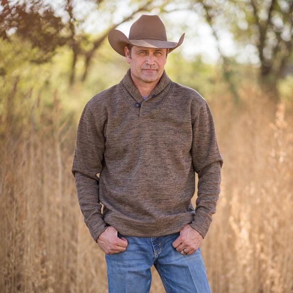 Sts Ranchwear Men's Olathe Pullover - Heather Chocolate