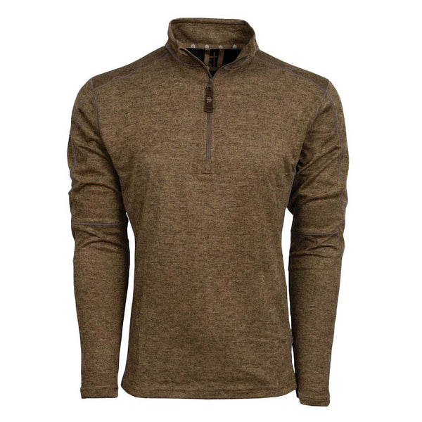 sts ranchwear Men's Quarter Zip Pullover - Heather Chocolate