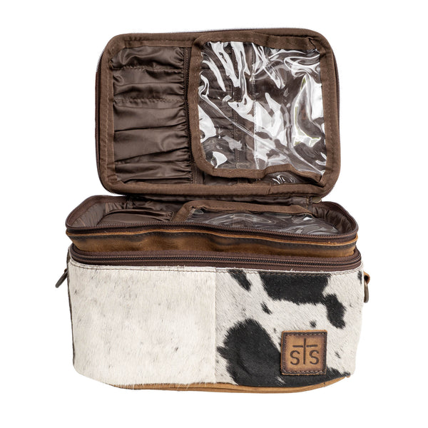 Sts Ranchwear Cowhide Glamour Makeup Organizer