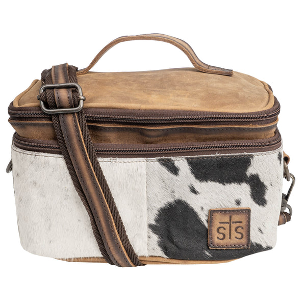 sts ranchwear Cowhide Glamour Makeup Organizer