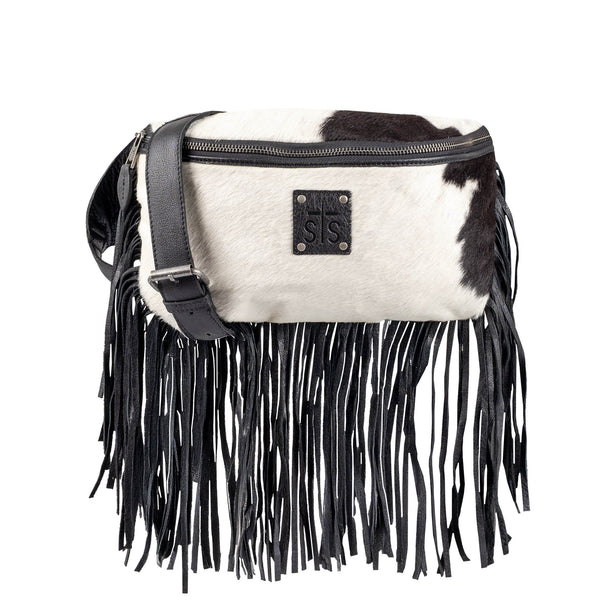 sts ranchwear Indie Cowhide Hildy Belt Bag - Black