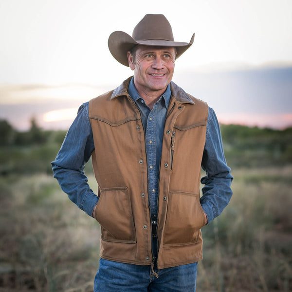 Sts Ranchwear Men's Owen Vest - Brown