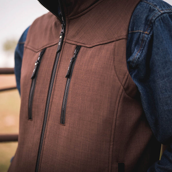 Sts Ranchwear Men's Slack Vest - Heather Brown