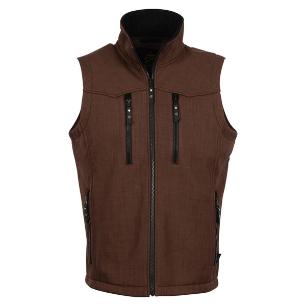 sts ranchwear Men's Slack Vest - Heather Brown