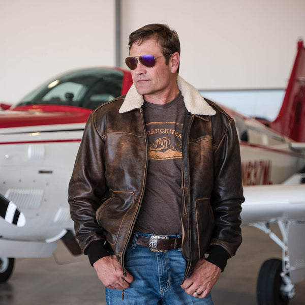 Sts Ranchwear Men's Vintage Bomber - Brown