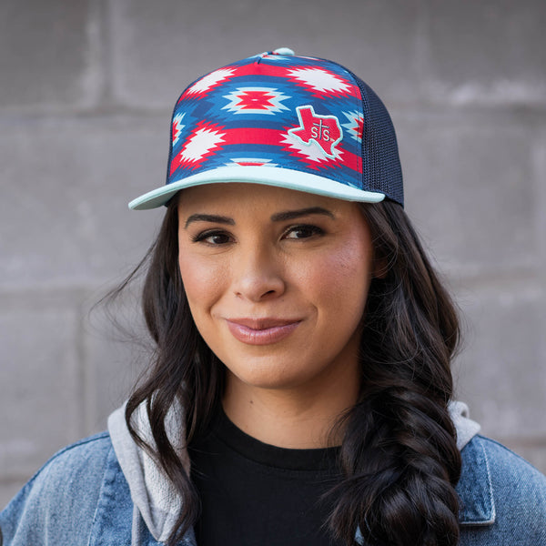 Sts Ranchwear STS Leather Texas Patch Hat - Aztec