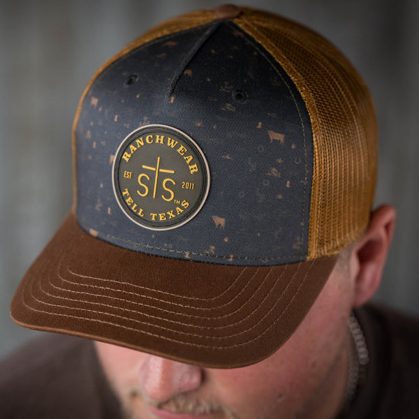 Sts Ranchwear STS Patch Hat - Black Bull Pattern