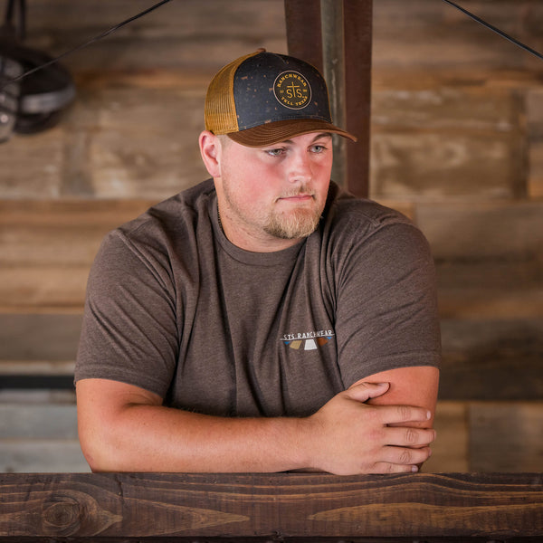 Sts Ranchwear STS Patch Hat - Black Bull Pattern