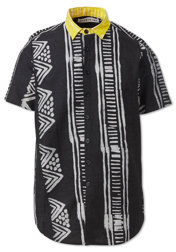 studio 189 Cotton Andy Button Down Short Sleeve Shirt