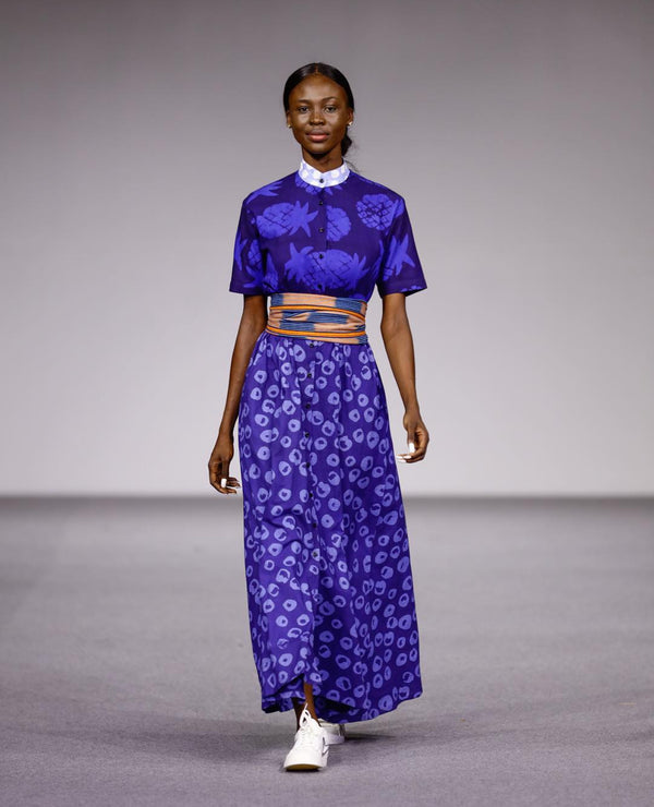 Studio 189 Hand-Batik Mixed Print Cotton Shirt Dress