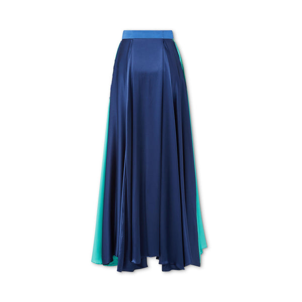 studio 189 Hand-Batik Mixed Print Silk A-Line Long Skirt