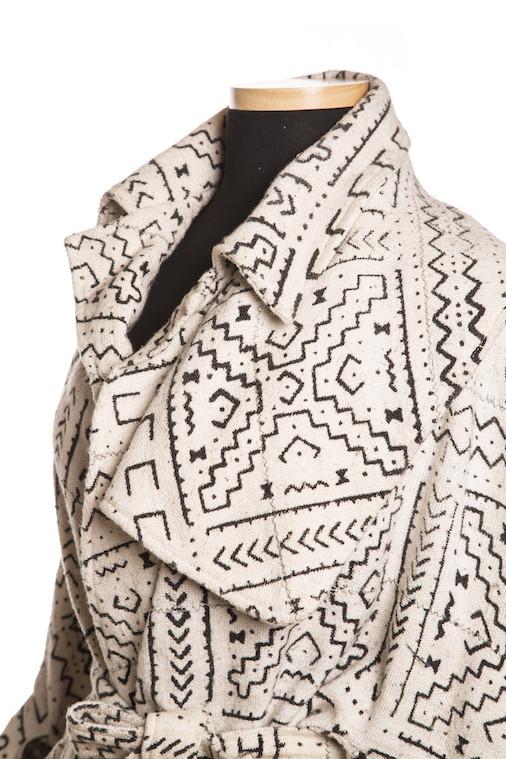 Studio 189 Bogolan Deconstructed Short Trench Coat