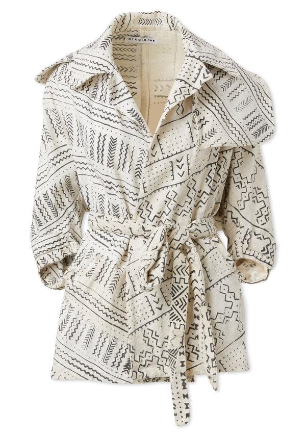 studio 189 Bogolan Deconstructed Short Trench Coat