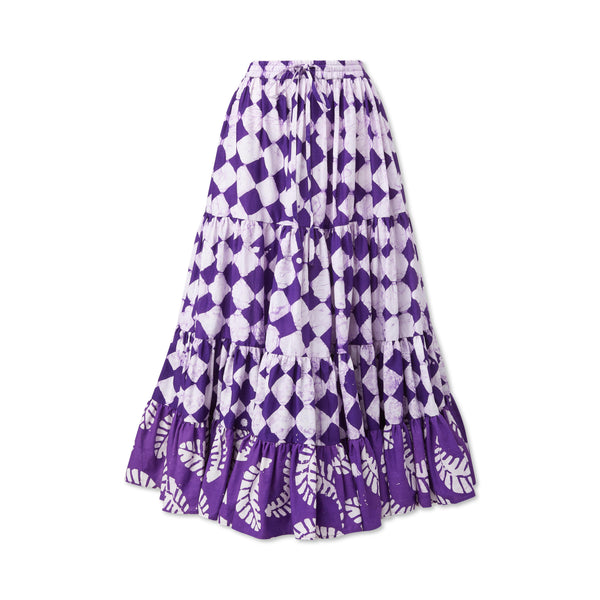 Studio 189 Cotton Button Front Tiered Skirt