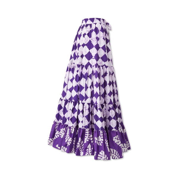 Studio 189 Cotton Button Front Tiered Skirt