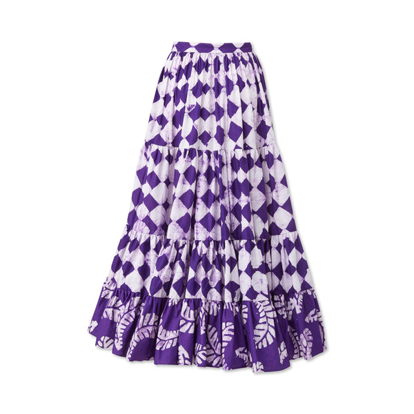 studio 189 Cotton Button Front Tiered Skirt
