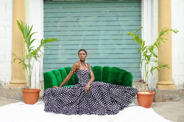 Studio 189 Cotton Evening Gown Sleeve Shirt Dress