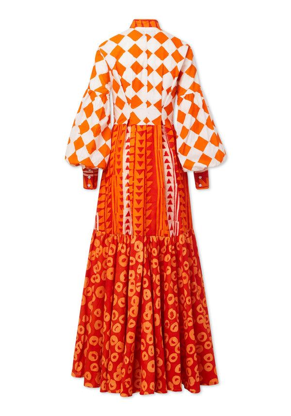 Studio 189 Cotton Maxi Blouson Sleeve Shirt Dress