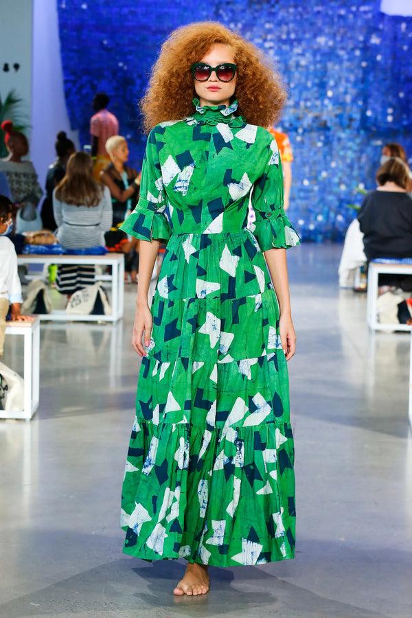 Studio 189 Cotton Ruffle Tiered Long Dress