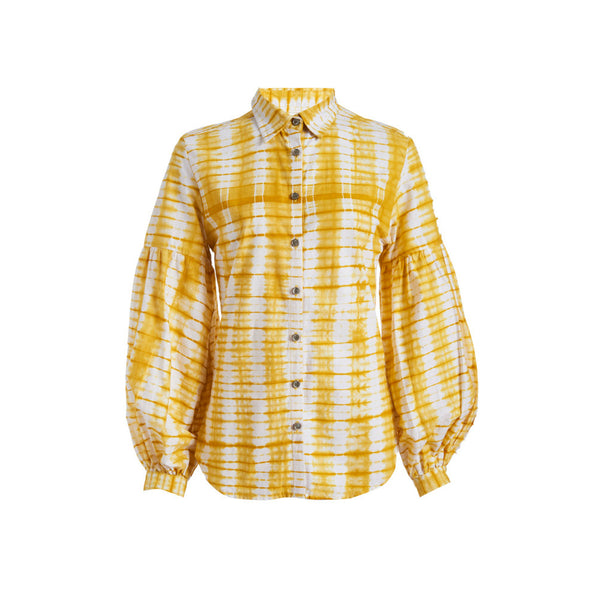 studio 189 Hand-Batik Cotton Blouson Sleeve Shirt