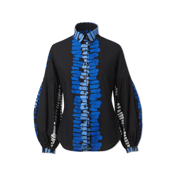 studio 189 Hand-Batik Cotton Blouson Sleeve Shirt