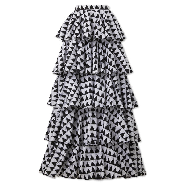 studio 189 Hand-Batik Tiered Ruffle Long Skirt