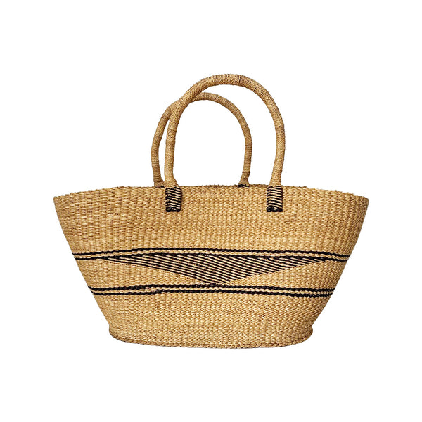 studio 189 Hand-Woven Oval Market Basket