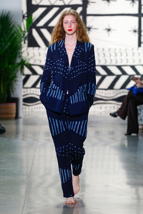 Studio 189 Indigo Double Breasted Blazer