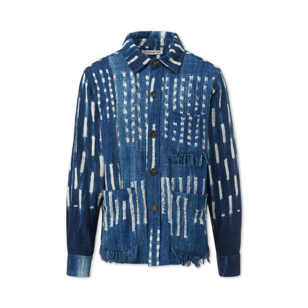 studio 189 Indigo Fringed Mechanic Jacket