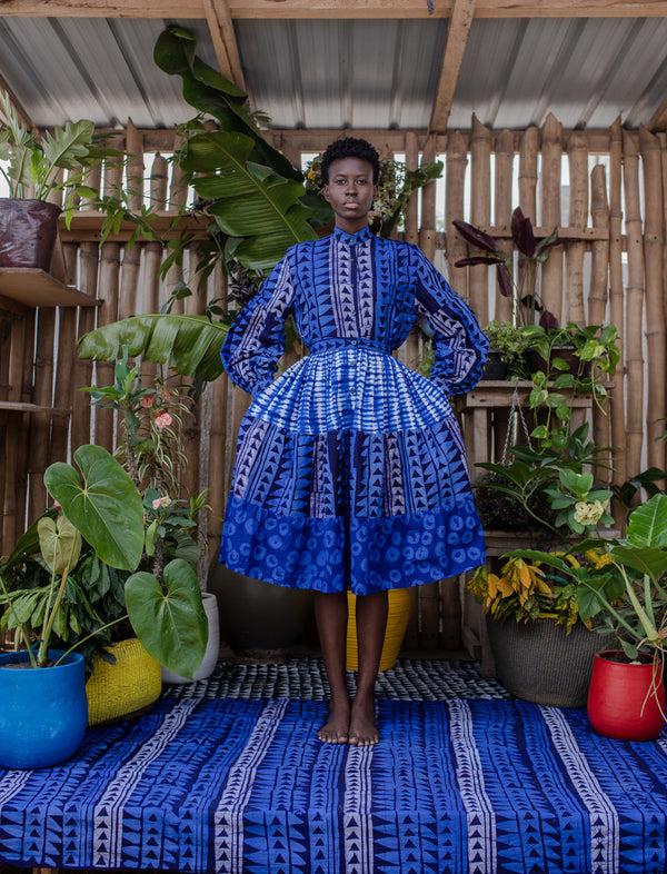 Studio 189 Mixed Print Belted Midi Skirt