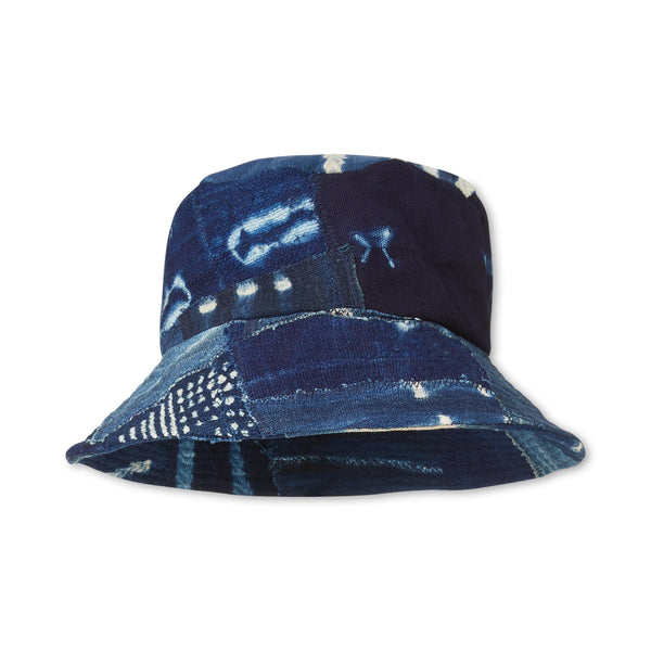 studio 189 Patchwork Indigo Medium Bucket Hat