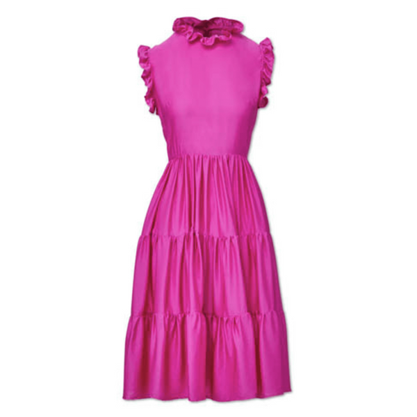 studio 189 Silk Ruffle Sleeveless Short Dress