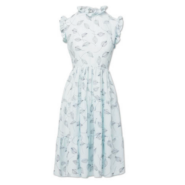 studio 189 Silk Ruffle Sleeveless Short Dress