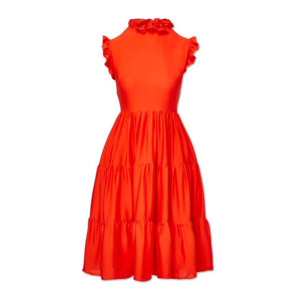 studio 189 Silk Ruffle Sleeveless Short Dress