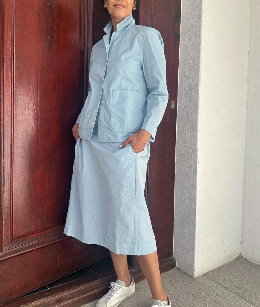 Studio 8 Casey Casey Square Skirt Sky Blue