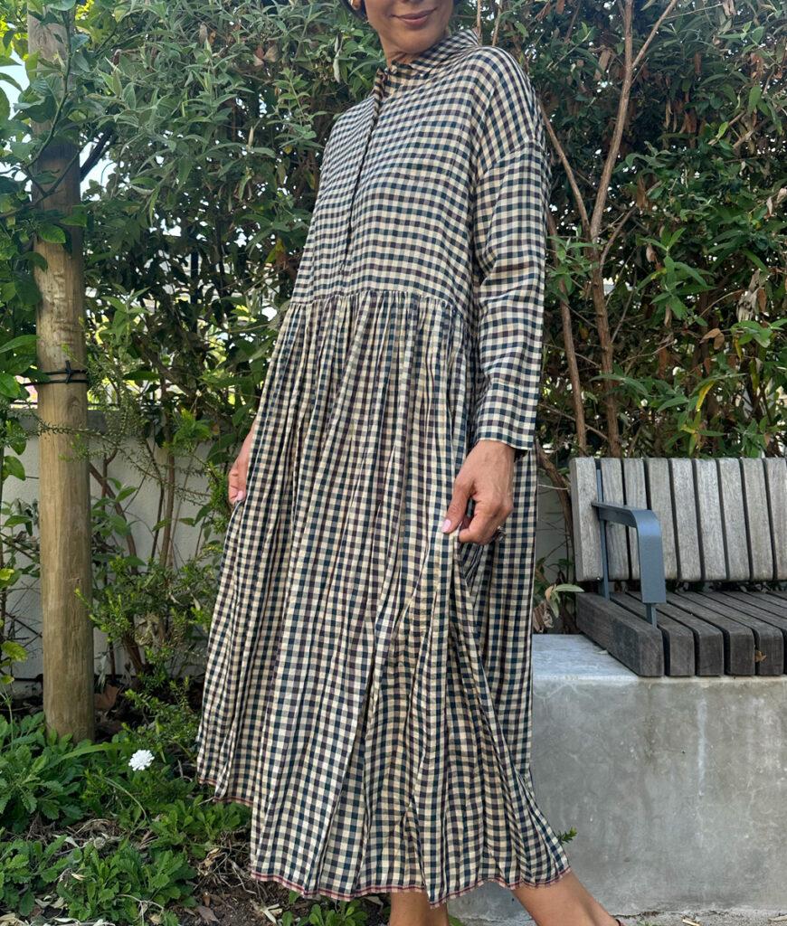 Studio 8 Checks Dress Olive