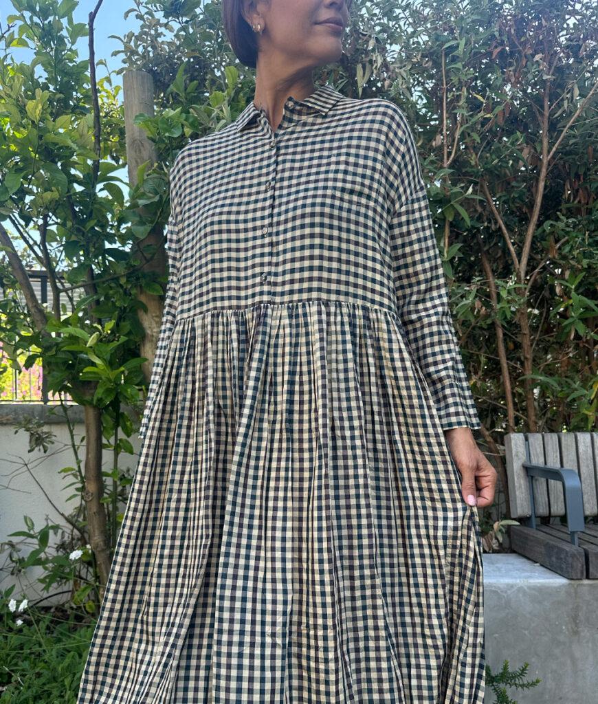 Studio 8 Checks Dress Olive