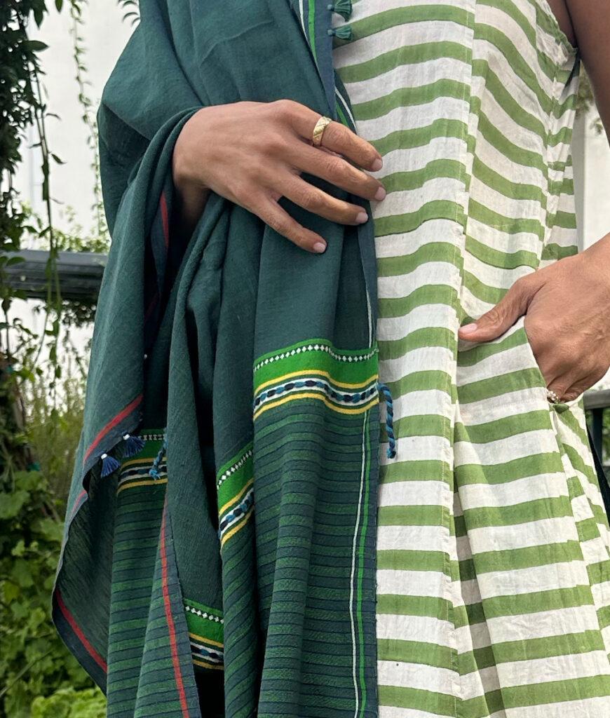 Studio 8 Cotton Scarf Green