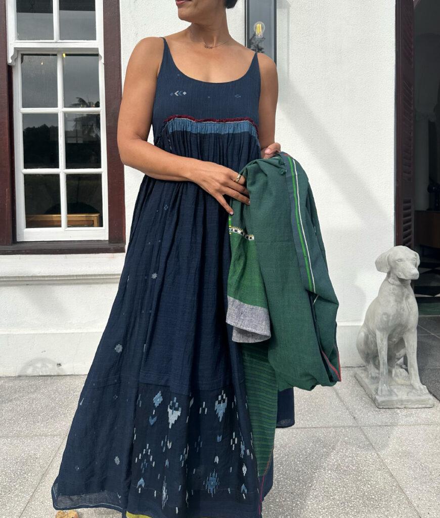 Studio 8 Cotton Slip Dress Navy