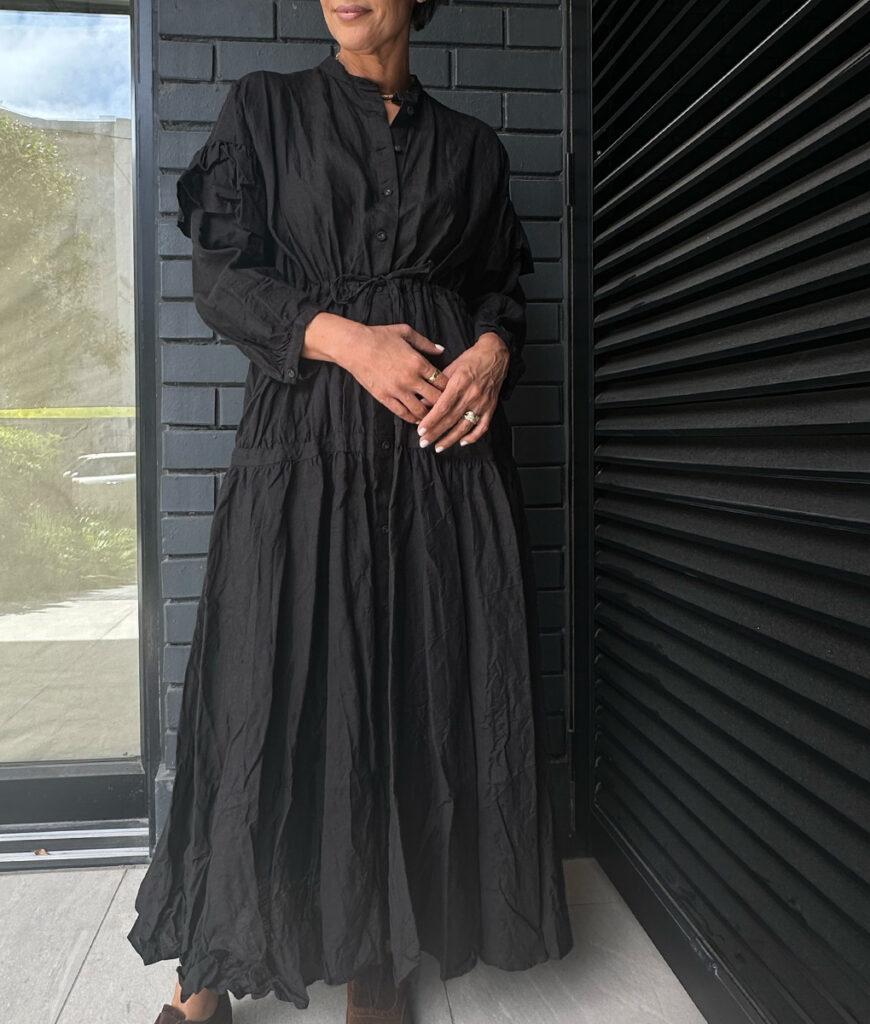 studio 8 Frill Sleeve Dress black