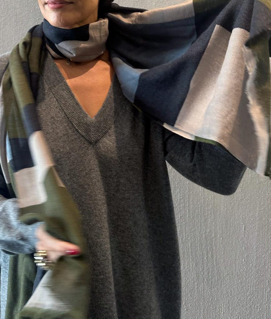 Studio 8 Lalela Yin Yang Scarf Red Green Pink