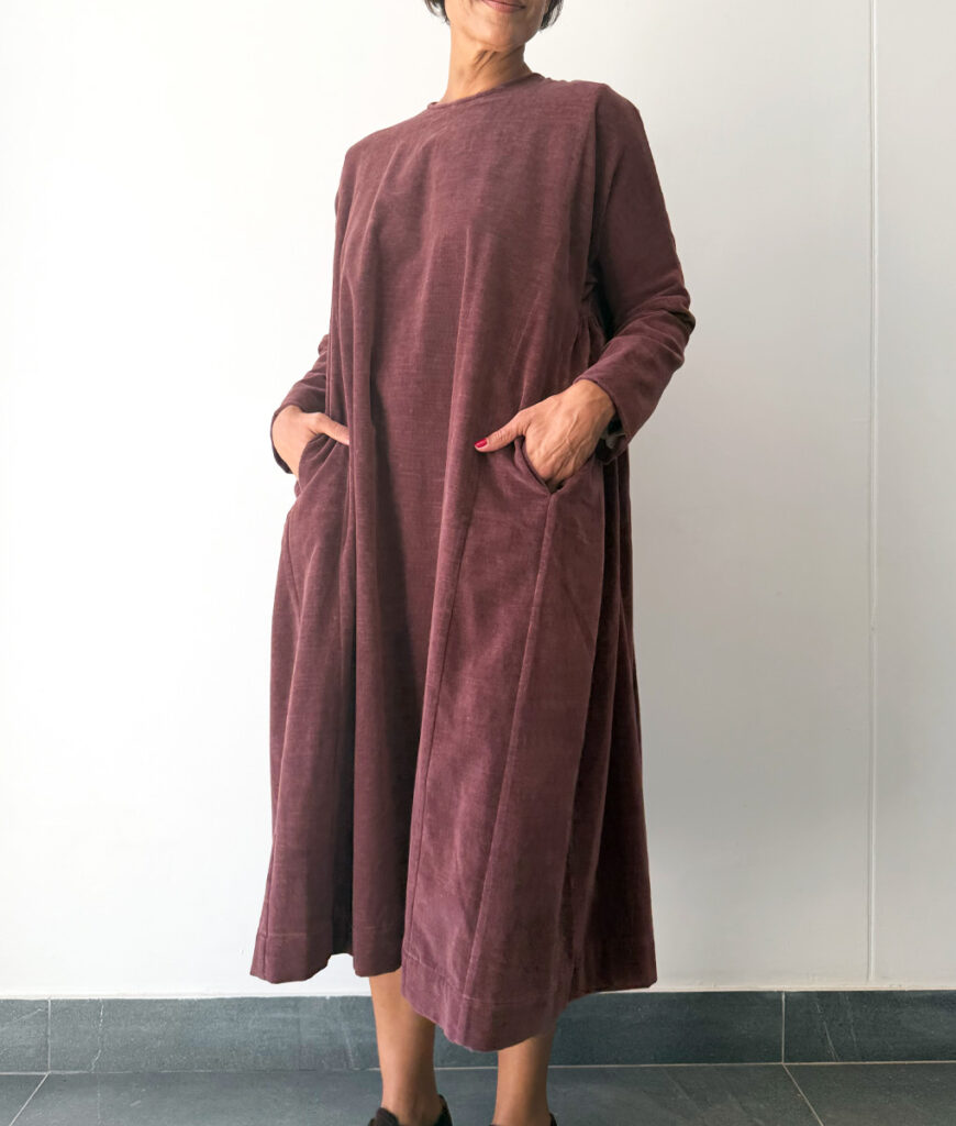 studio 8 PYJ Rouch dress prune