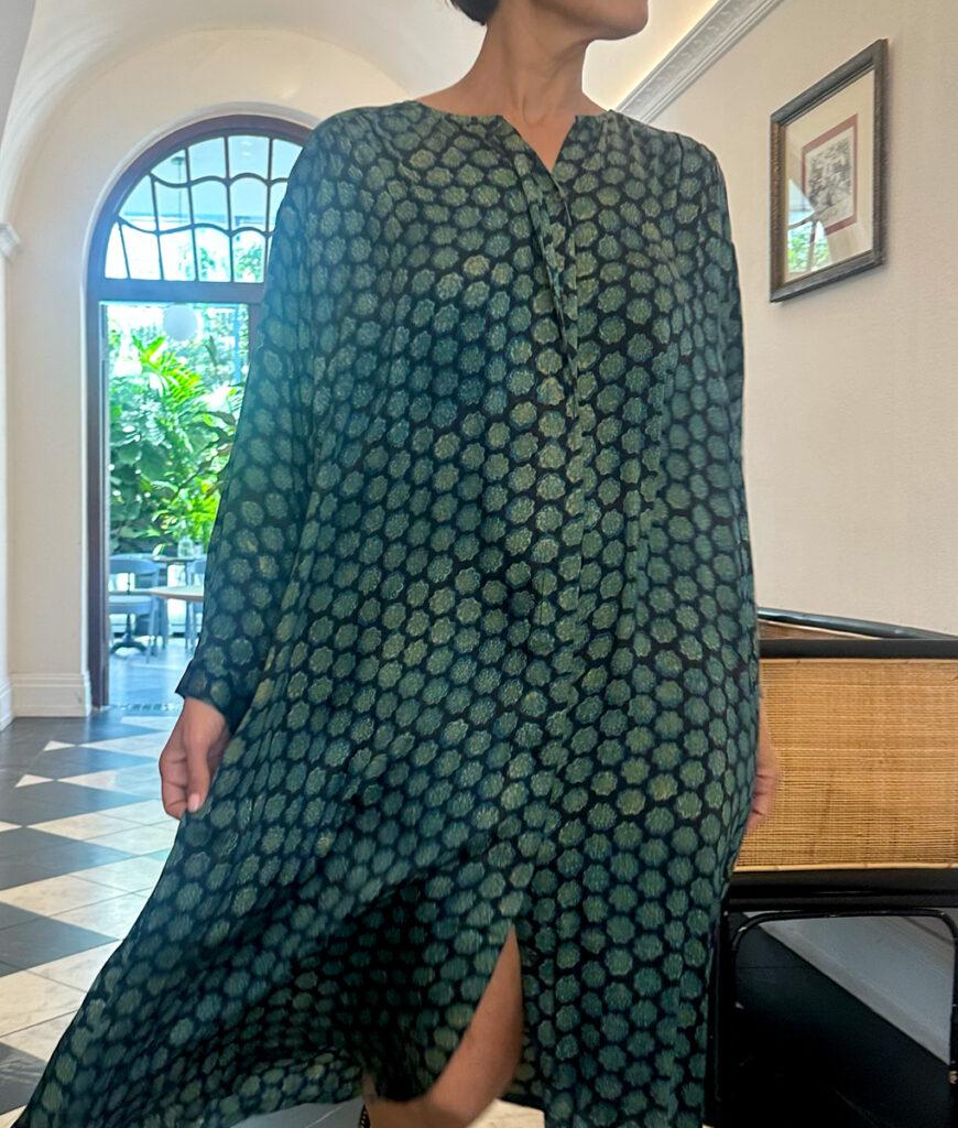 Studio 8 Runaway Bicycle Front Closure Dress Green