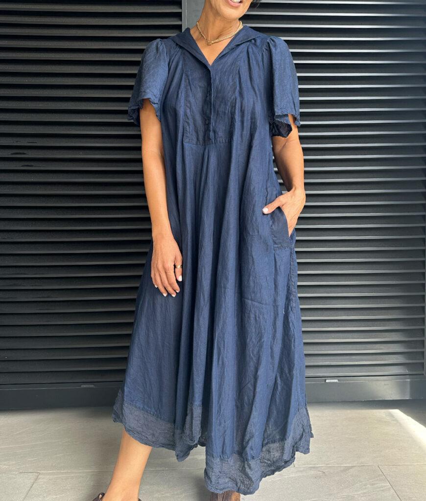 Studio 8 Sailor Collar Dress Indigo