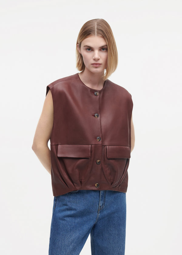 Studio Ar DANIELA Leather Gilet
