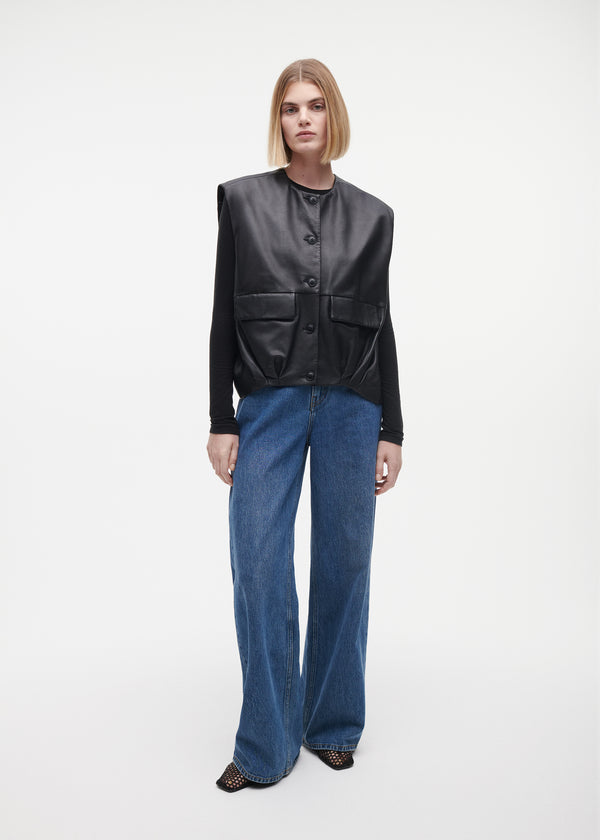 studio ar DANIELA Leather Gilet