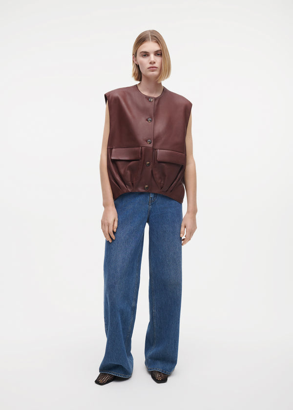 studio ar DANIELA Leather Gilet