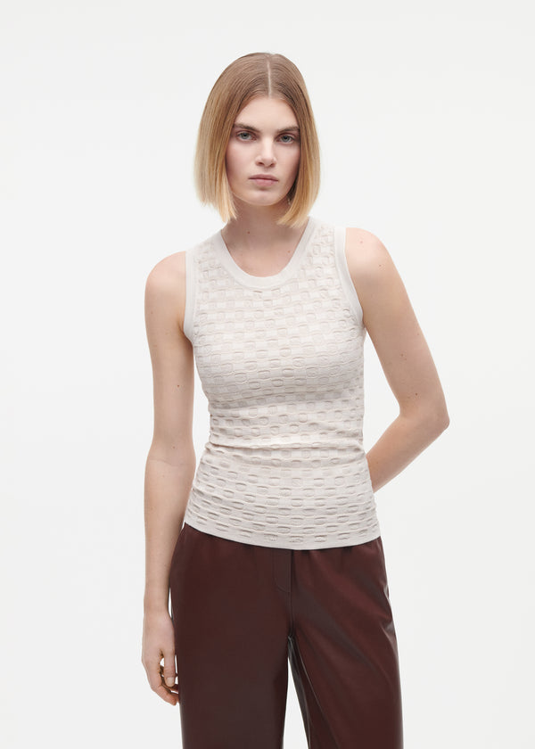 studio ar LANEY Viscose Jacquard Top
